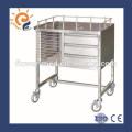 FC-27 Hot Sale Hospital Stainless Steel Wards Visit Trolley